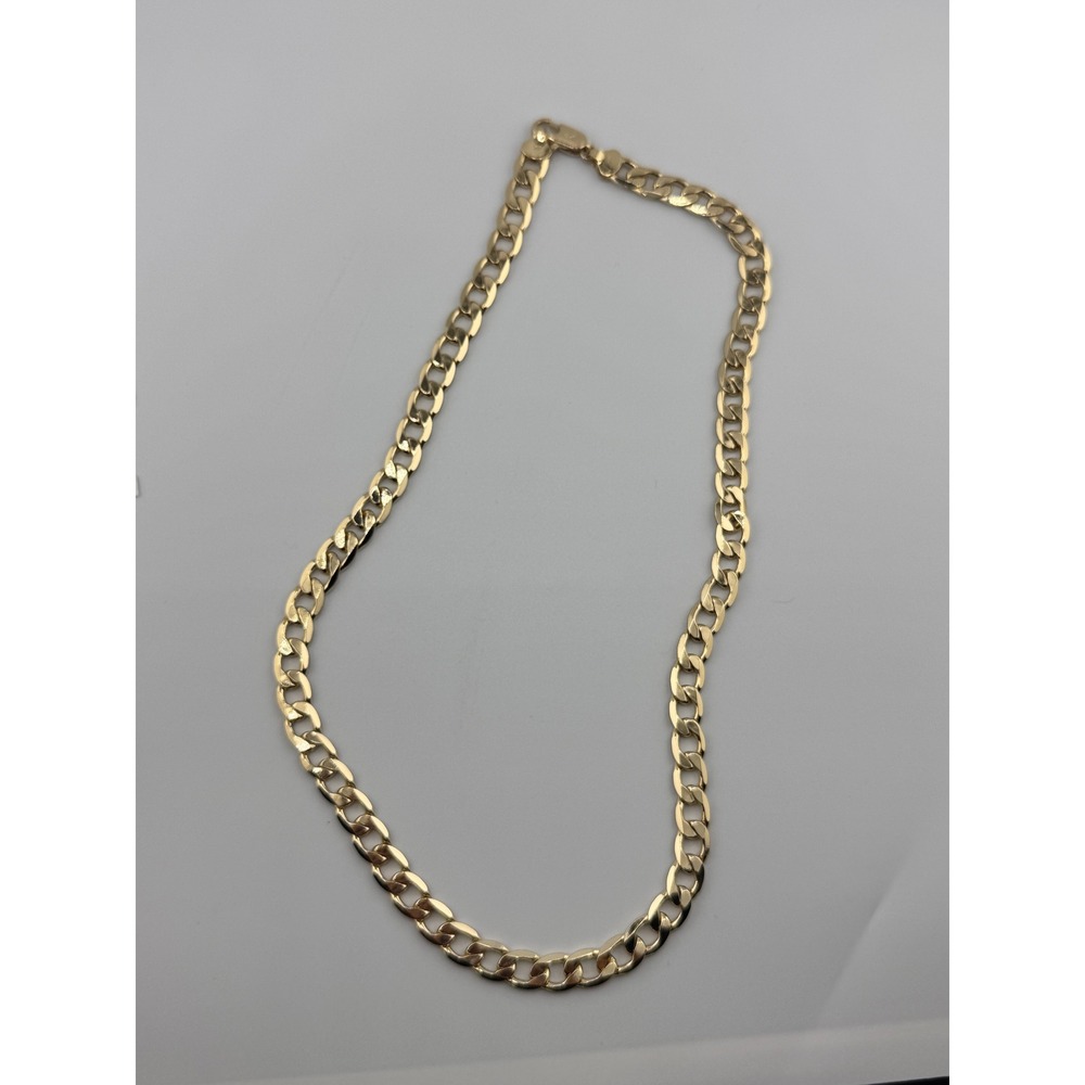 14k Laminated Gold Tone Curb Link Chain Necklace‎ 24 Inch 8mm XP Lobster Clasp